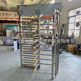 哈尔滨楼盘进出安装全高智能旋转门栅栏转门阻挡外来人员进出通道