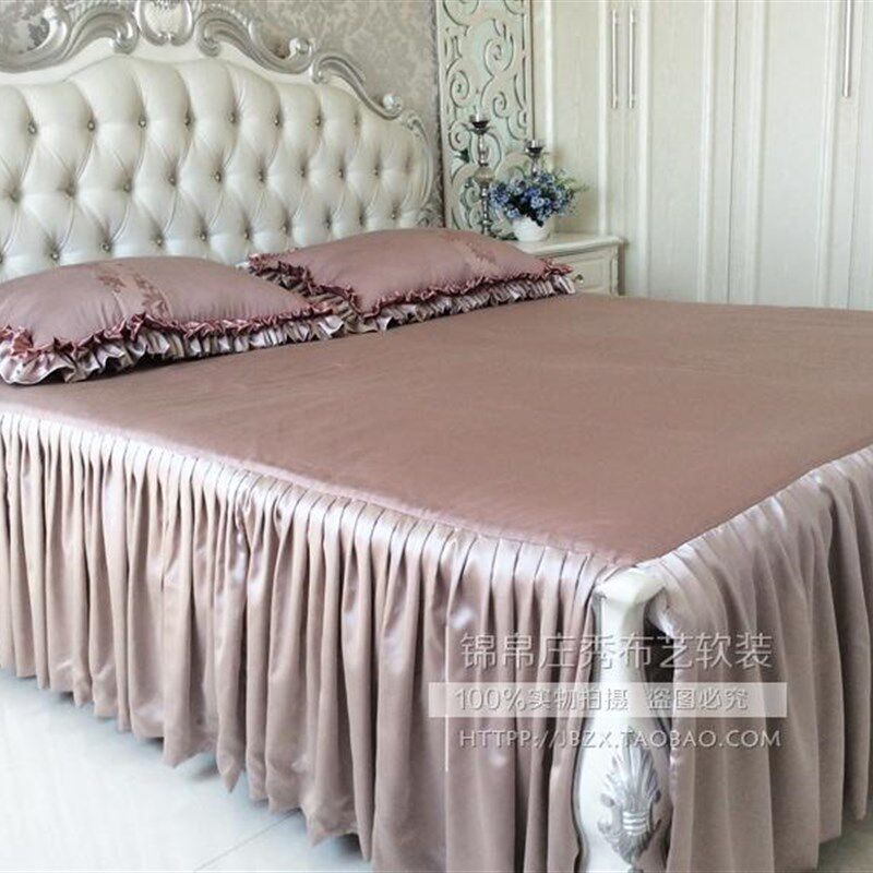 欧式新古典床裙床罩舒服丝柔床上用品三片床裙高床尾两片可以订做