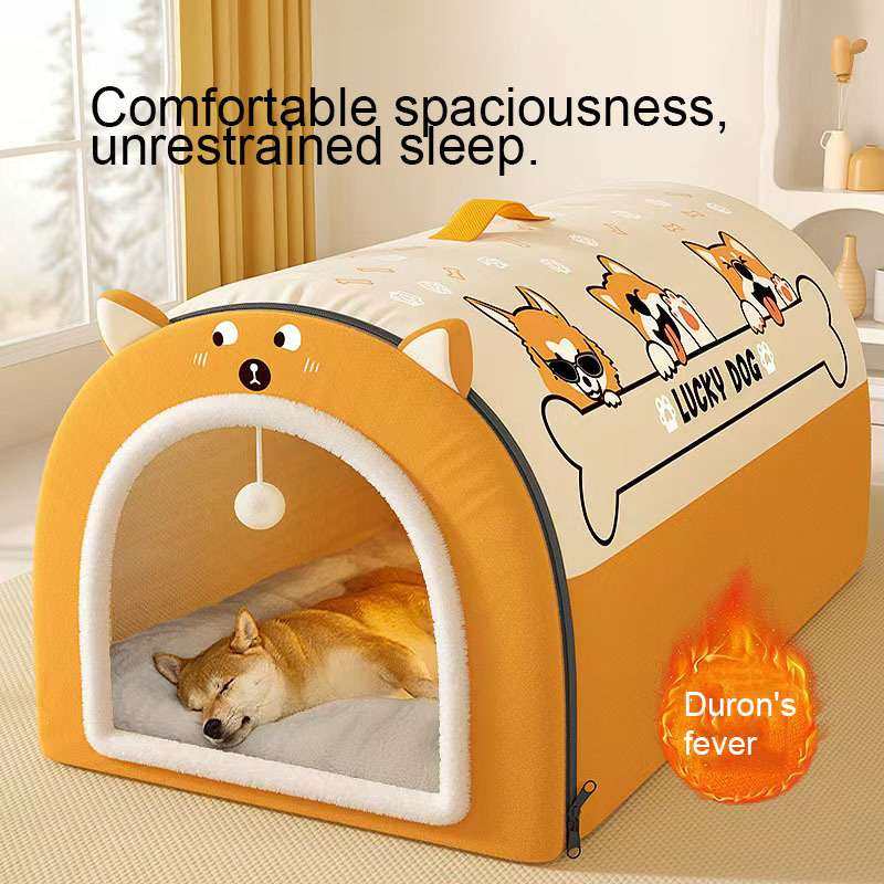 新款冬季保暖可卸中型大型犬柯基狗房子四季宠物通用狗屋宠物窝,3C数码配件,其它配件,淘宝优惠券,粉丝福利购,淘宝优惠卷