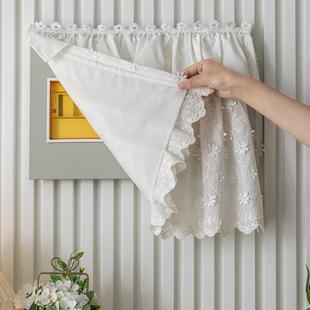 创意电表箱网线盒遮挡装饰帘蕾丝魔术贴遮丑帘免打孔墙面装饰遮盖