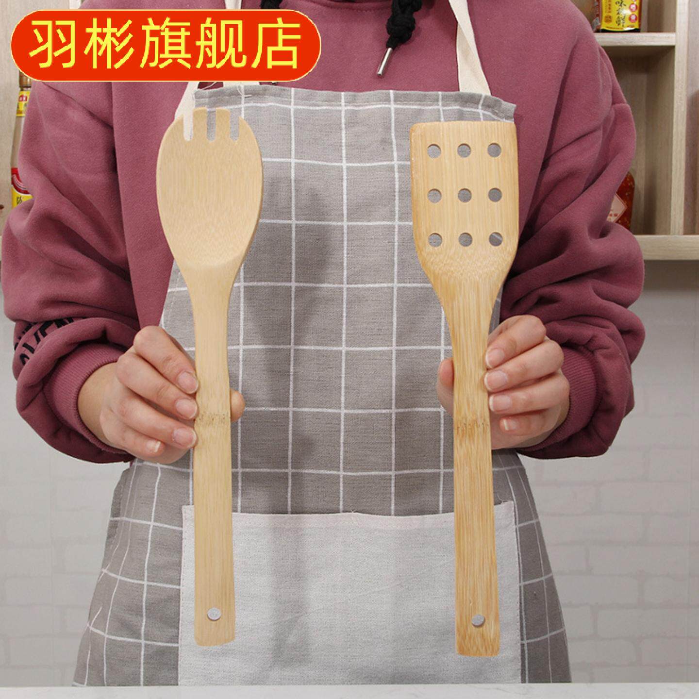 竹制长柄锅铲竹铲不粘锅专用炒菜铲子烹饪勺铲套装定制竹饭勺
