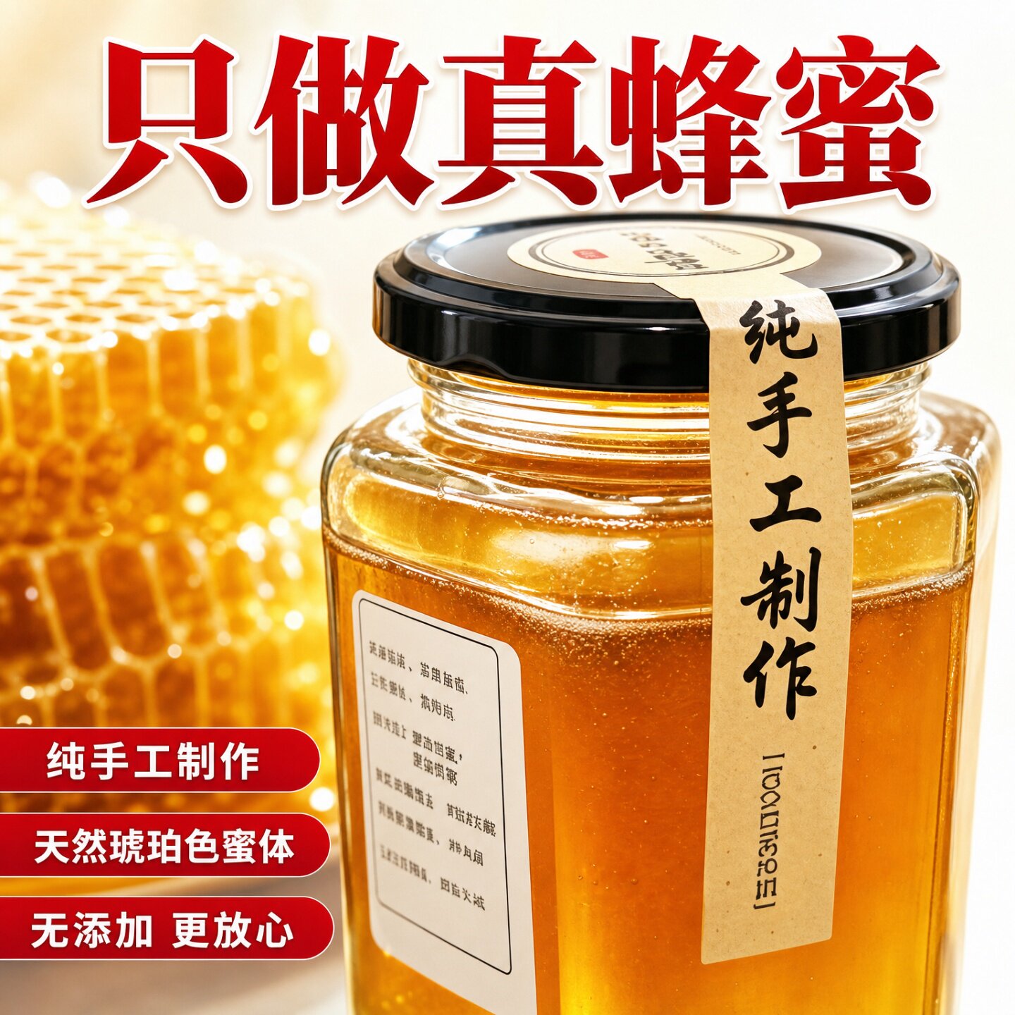 正宗农家蜂蜜纯正天然野生蜂巢蜜土蜂蜜百花蜂蜜蜜糖正品龙眼蜜