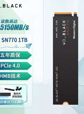 （WD）SN770黑盘 m.2接口(NVMe协议) 台式机笔记本高速游