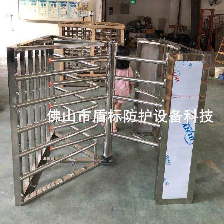 单项旋转栏杆门 只出不进限行门禁 不锈钢十字半高闸 旋转棍閘门
