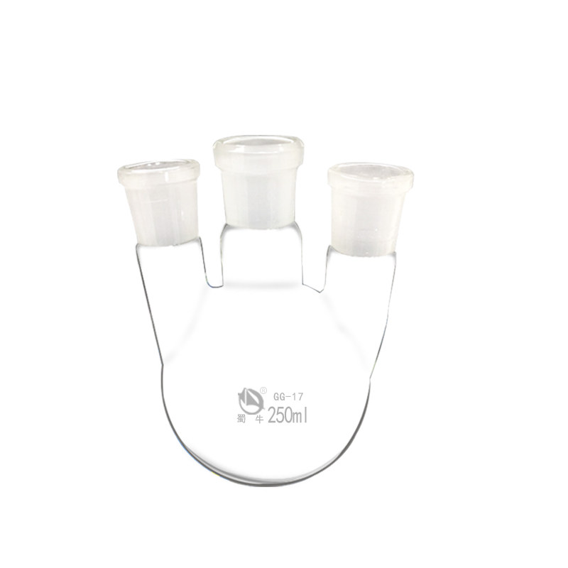 三口烧瓶250/500ml/1000/2000ml圆底烧瓶直斜多颈烧瓶三口瓶实验
