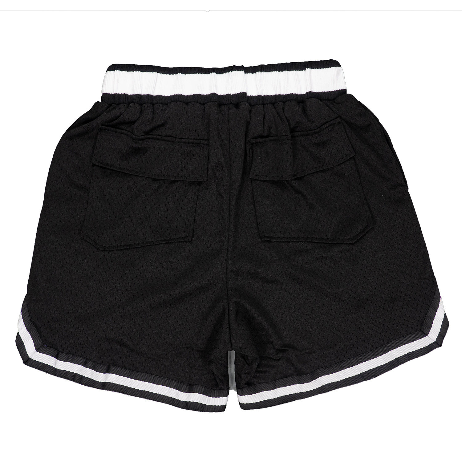 thumbnail for Blank skewers under the front crotch, black edges and white strips on the waist, three-color mesh shorts 33031660