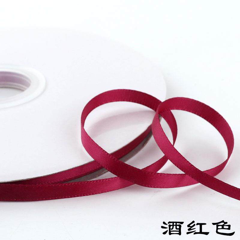 手工DIY6mm高密缎带蝴蝶结装饰带丝带彩带布带鲜花礼品烘焙包马小