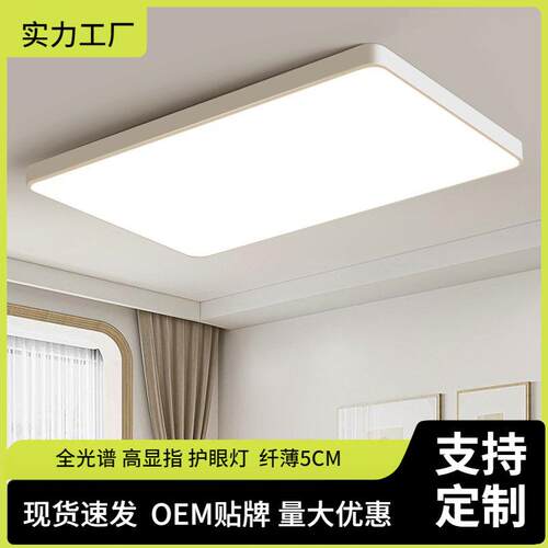 全光谱led吸顶灯卧室客厅灯大厅主灯高级感简约现代全屋套餐灯具