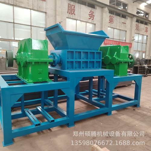 猪皮猪板油撕碎机榴莲壳切块机 大型冻板肉粉碎机 大骨头撕碎机