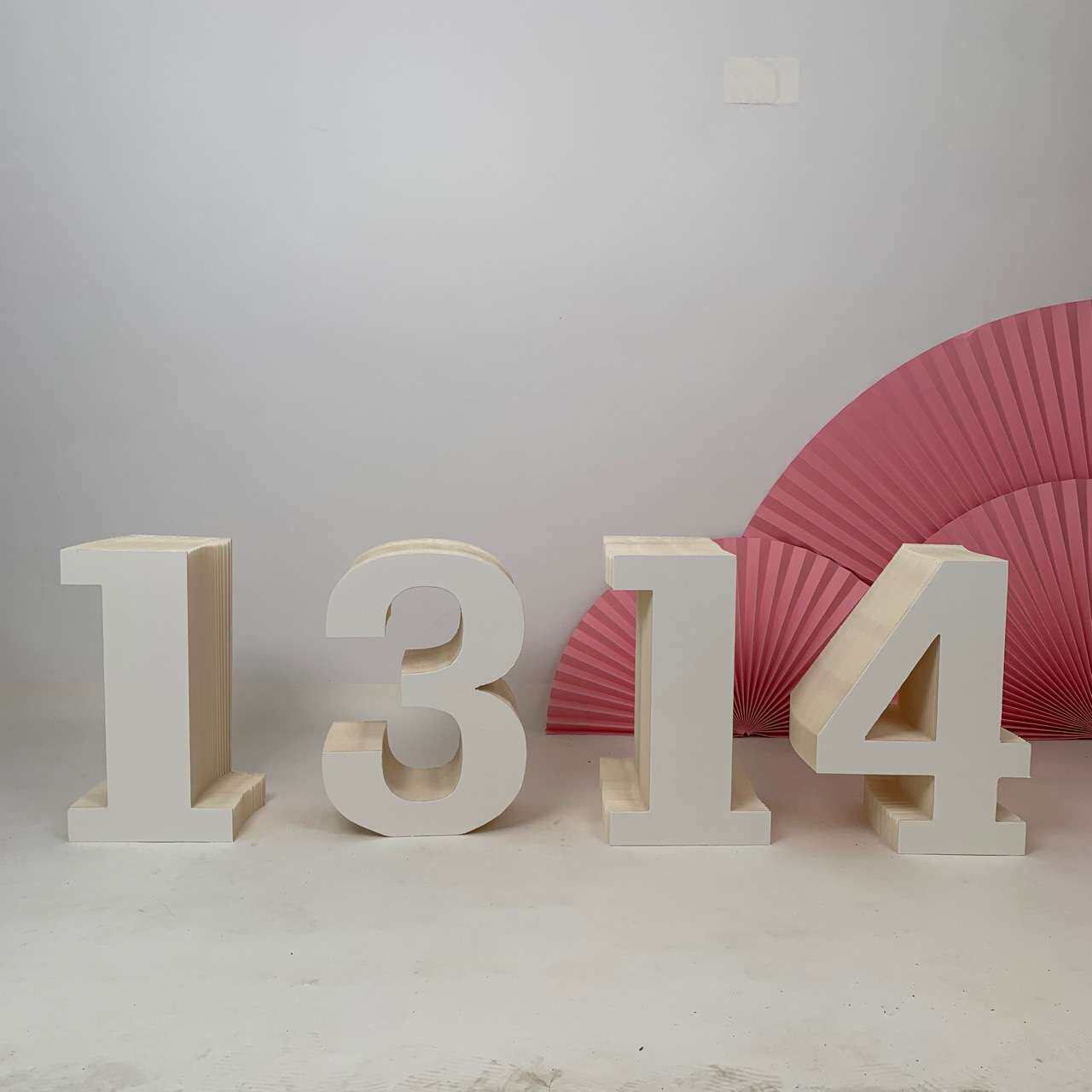 订婚求婚宝宝宴婚礼甜品桌景观陈列1314数字蜂窝纸质工艺极简摆件