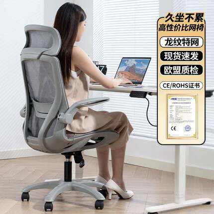 人体工学椅书桌学习靠背电竞椅电脑办公会议椅家用舒适久坐椅子