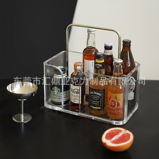 亚克力杂志架桌面收纳架不锈钢托盘零食盘家用.酒店.展会