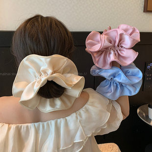 缎面高级感超大号大肠发圈女气质双层丸子头头绳韩版发绳2025新款