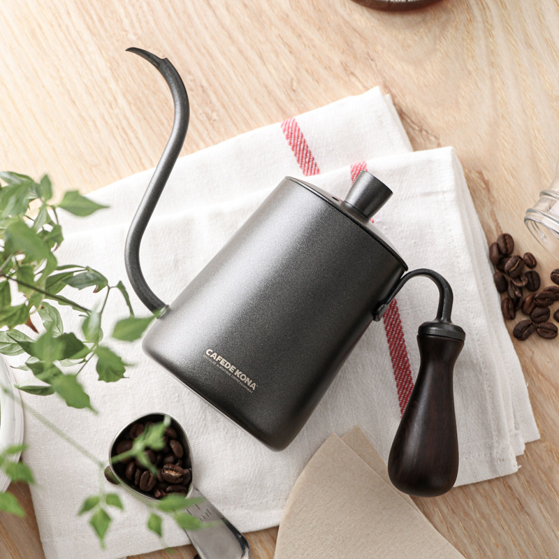 CAFEDE KONA 不锈钢手冲咖啡壶 特氟龙长嘴细口壶 咖啡壶 600ML