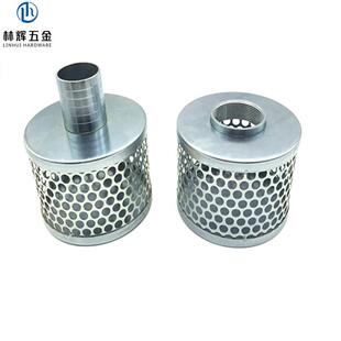 钢过滤器耦合 铁镀锌防尘罩strainer 污水处理过滤桶 铁镀锌滤筒