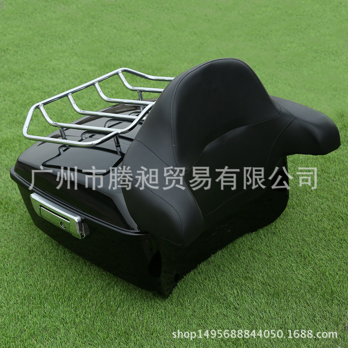 摩托车加高款后备箱 尾箱+货架+靠背垫 边箱 出口