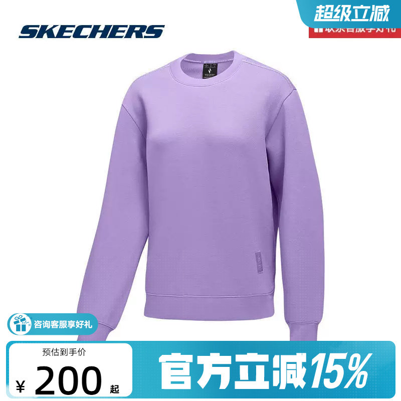 Skechers斯凯奇春女士运动服潮流时尚休闲卫衣 P125W017/049Y