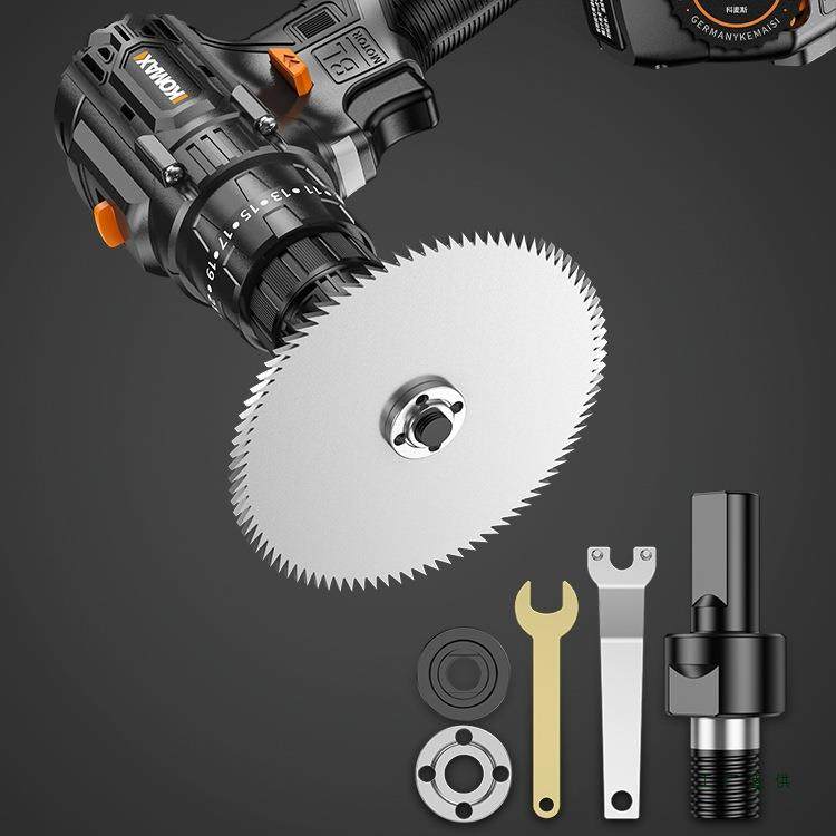 手电钻转换变角磨机万用宝转换头木工锯片切割片工具打磨机配件套