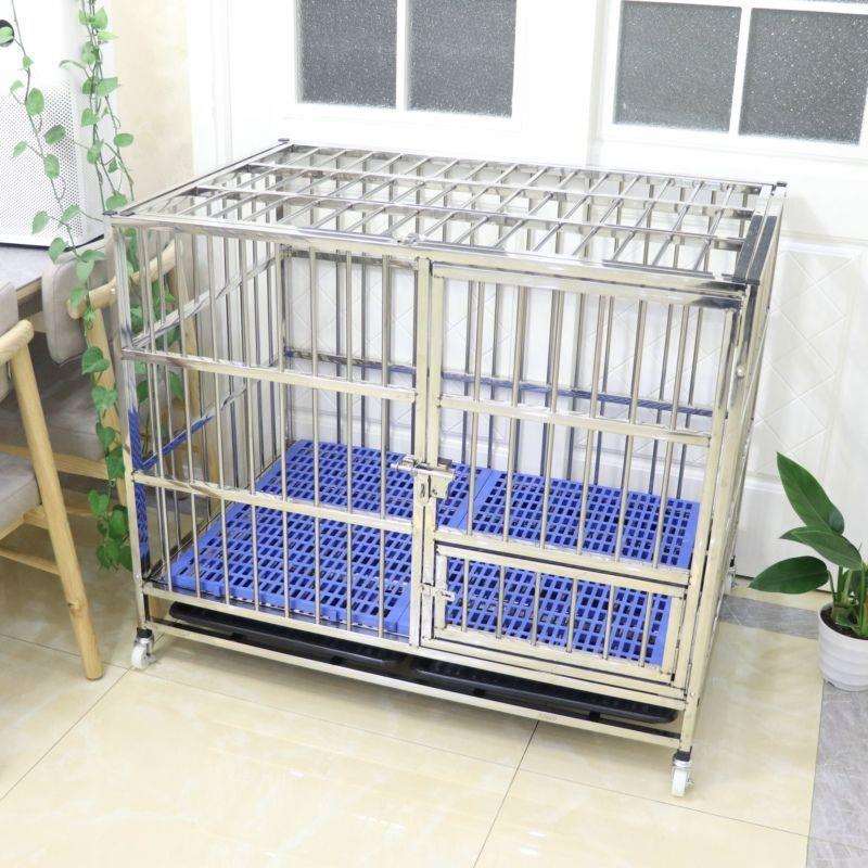 ~狗笼子小中型大型犬带厕所家用室内外可拆卸加厚加粗宠物