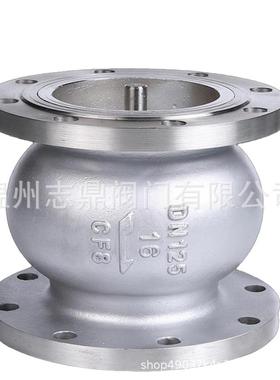 HC41X-16P-DN40-DN600不锈钢304消声止回阀法兰连接水用单向阀