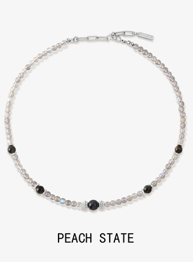 天然月光石串珠项链女小众设计