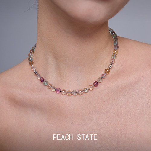 PEACHSTATE多巴胺萤石锁骨链