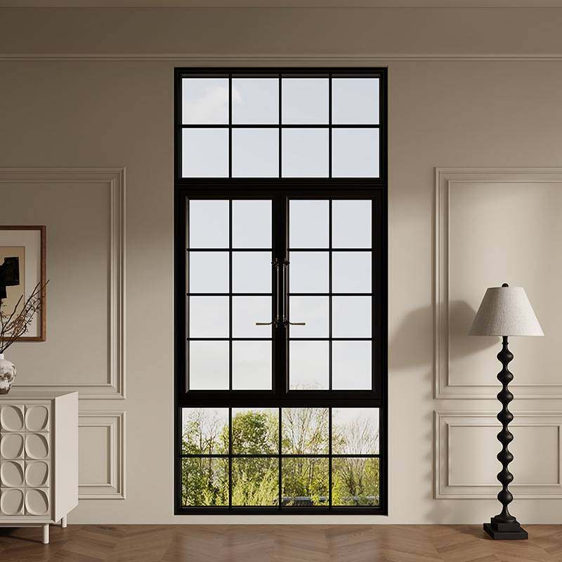 木以森居法式复古老钢窗72系列断桥铝合金平开落地窗户别墅隔音黑,全屋定制,铝合金窗,淘宝优惠券,粉丝福利购,淘宝优惠卷