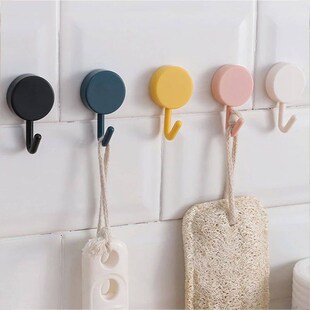 5PCS Self Adhesive Wall Hook Strong Without Drilling Coat Ba