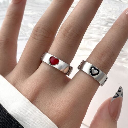 Simple Couple Ring Men and Women Rings Combination Ins Wind