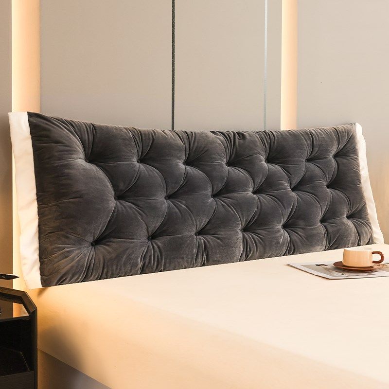 木板床头软包靠背高级感卧室防撞床上靠垫免洗学生宿舍护腰靠枕,居家布艺,床头靠垫,淘宝优惠券,粉丝福利购,淘宝优惠卷
