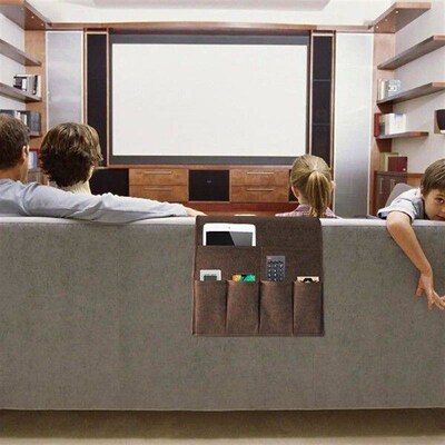 Remote Control Holder Non Slip Couch Caddy with 7 Pockets