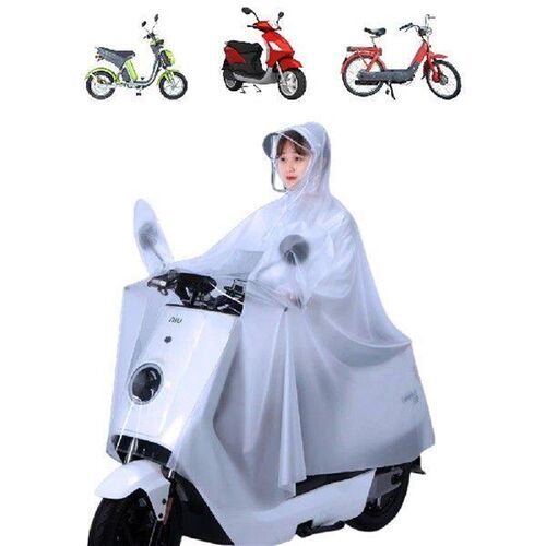 Electric Vehicle Raincoat with Mirror Slots Scooter