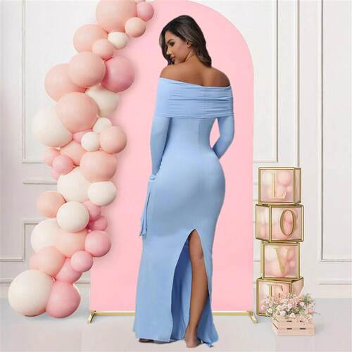 New maternity evening gown Pregnant womens slim fit dress