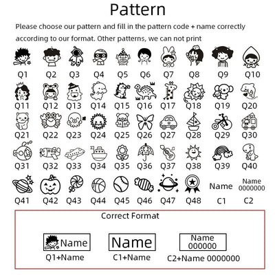Custom Name Seals Stamp for Baby Teachers Kids Childrens Cl