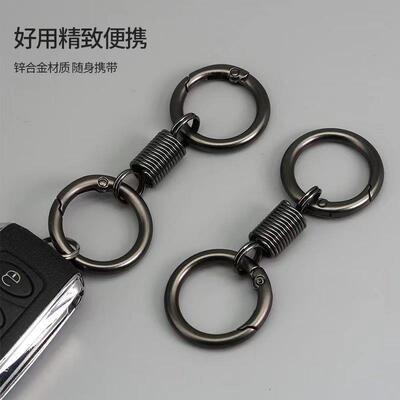 Double Coil Spring Keychain, Zinc Alloy Spring Buckle, Creat