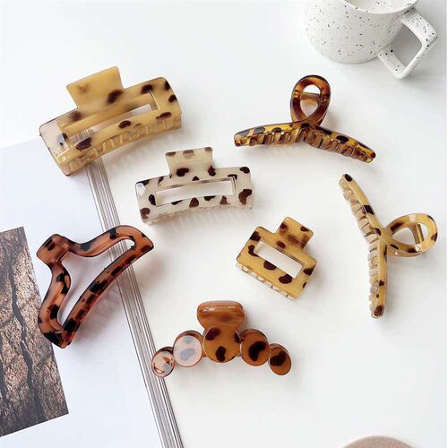 imitatoon tic Acid Vintage Leopard Hair Clip Elegant Large G