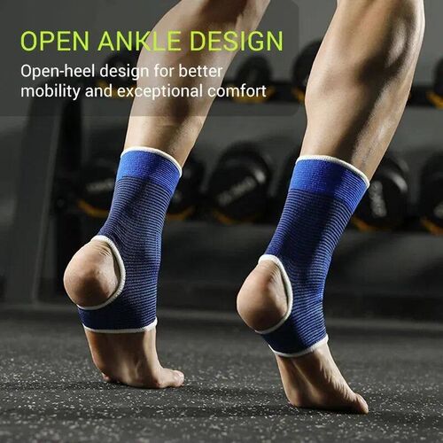 1 Pair One Size Elastic Breathable Ankle Support Sleves for