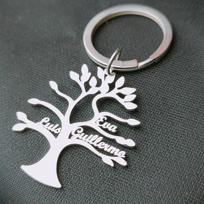 Custom e Of Life Name Keychain Personalized 1-6 Names Pendan
