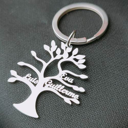 Custom e Of Life Name Keychain Personalized 1-6 Names Pendan