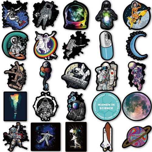10/20/50pcs Graffiti Astronaut ers Outer Space Vinyl Decals