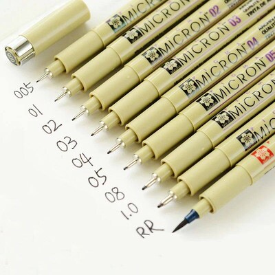 1 Piece Pigment Liner Pigma Pen Micron Marker Pen 0.05 0.1 0