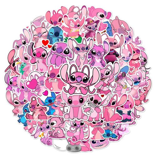 10/30/50ps Cute Pink Cartoon Lilo & Stith Angel ers Deals La