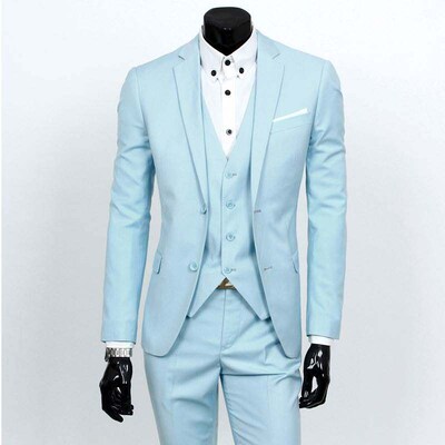 Spring business casual suit three-piece groom groomsmen wedd