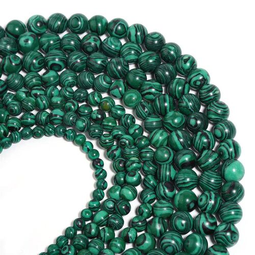 1 Strand Natural Green Malachite Stone Beads 4/6/8/10/12mm L