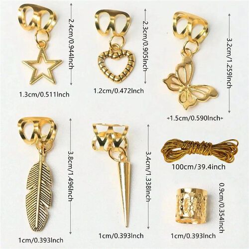 27pcs Dreadlock Hair Rings Adjustable Cuffs Clip Hair Braids