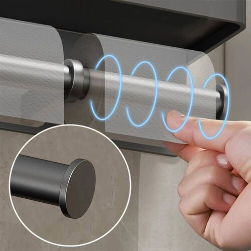 Aluminum Alloy Paper Holder Wall-Mounted Toilet Roll Paper H