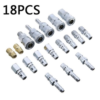 18Pcs Air Hose Fittings Nitto Type Quick Coupler Compressor