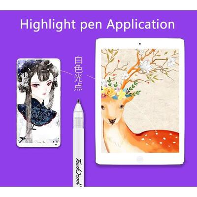 5 PCS White Manga Marker Pens Set 0.8 mm Permanent ink Scrap