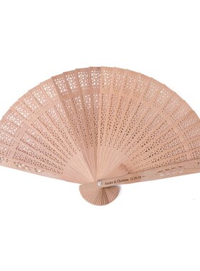 50pcs Personalized Customized Wooden Fan Wedding Favors Gift