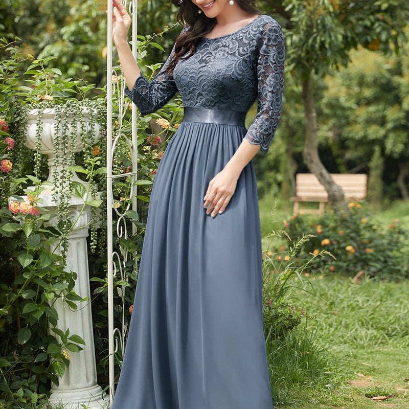 Luxury Evening Dresses O-Neck Backless long sleeves for 2023图片